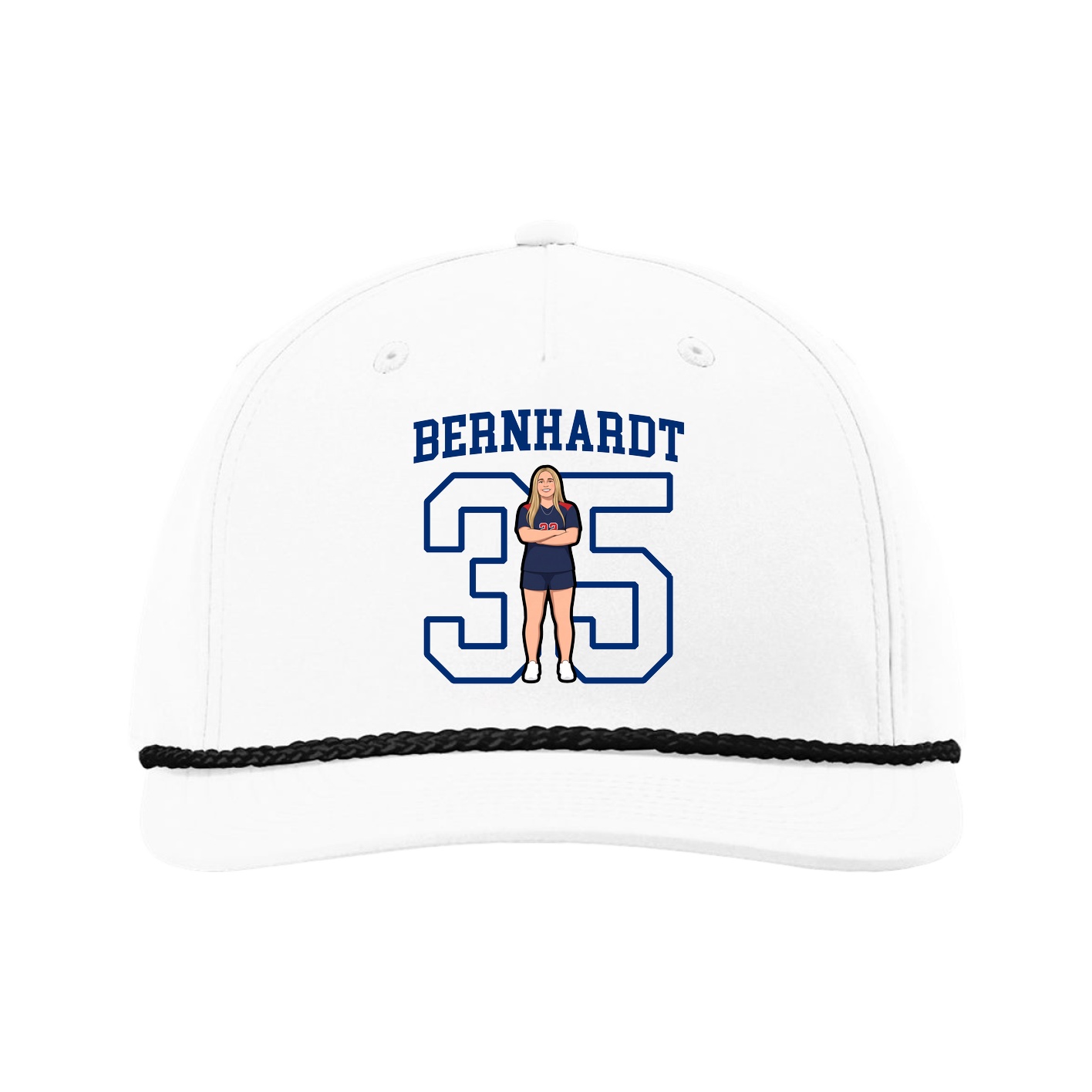Five-Panel Classic Rope Cap — Shirsey in White