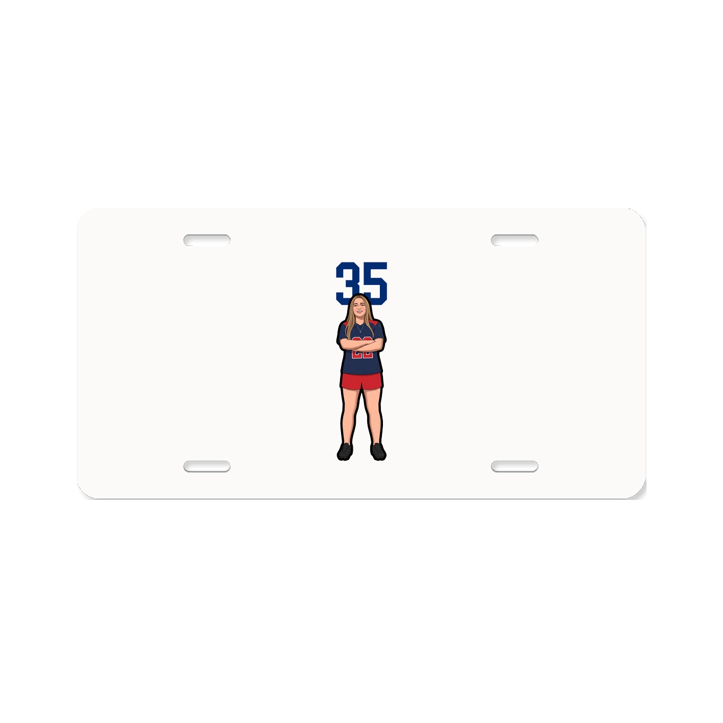 License Plate — Number Top in Classic