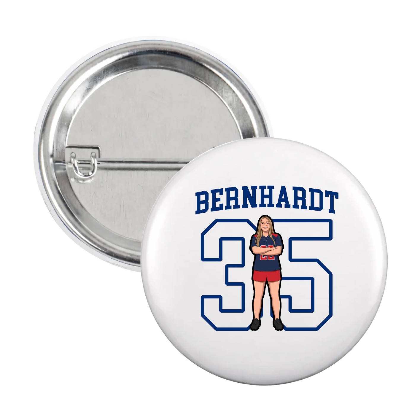 Game Day Button — Shirsey in White