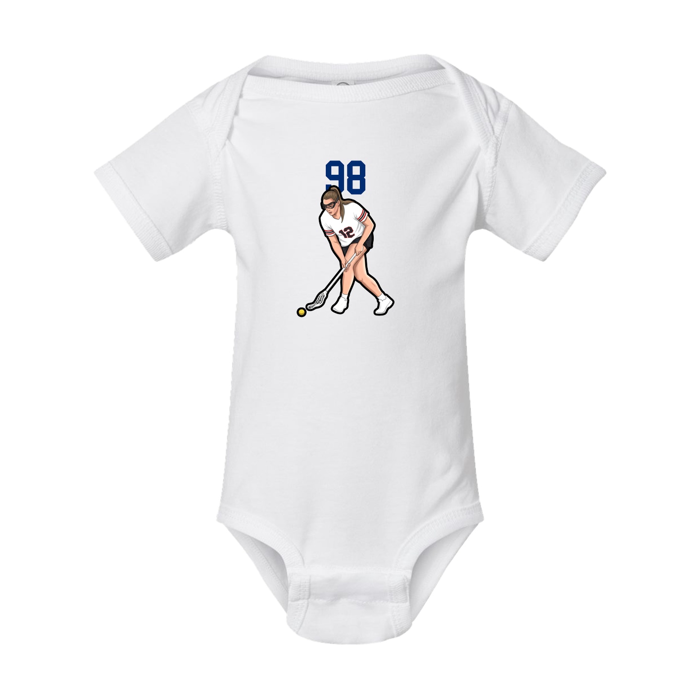 Baby Onesie — Number Top in White