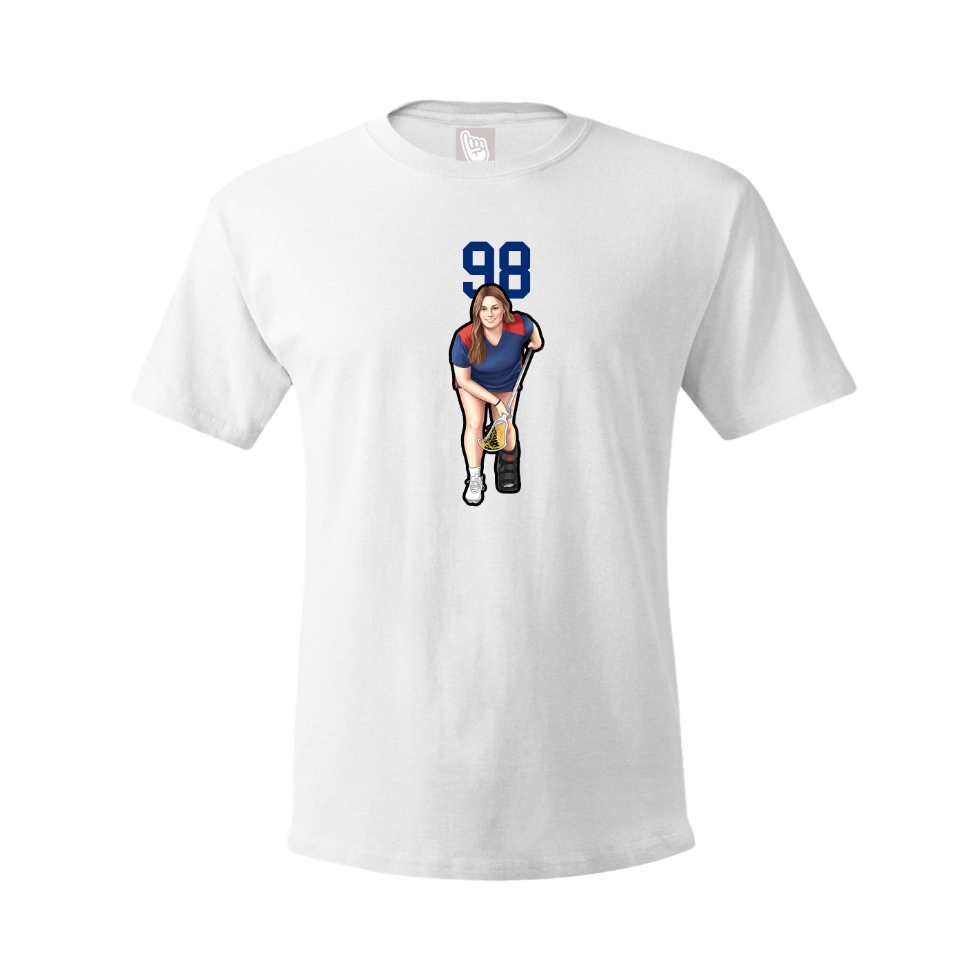 Youth Tee — Number Top in White