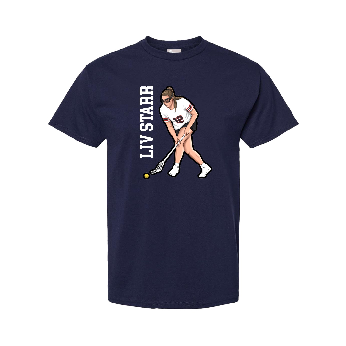 Youth Tee — Name Vertical in Navy