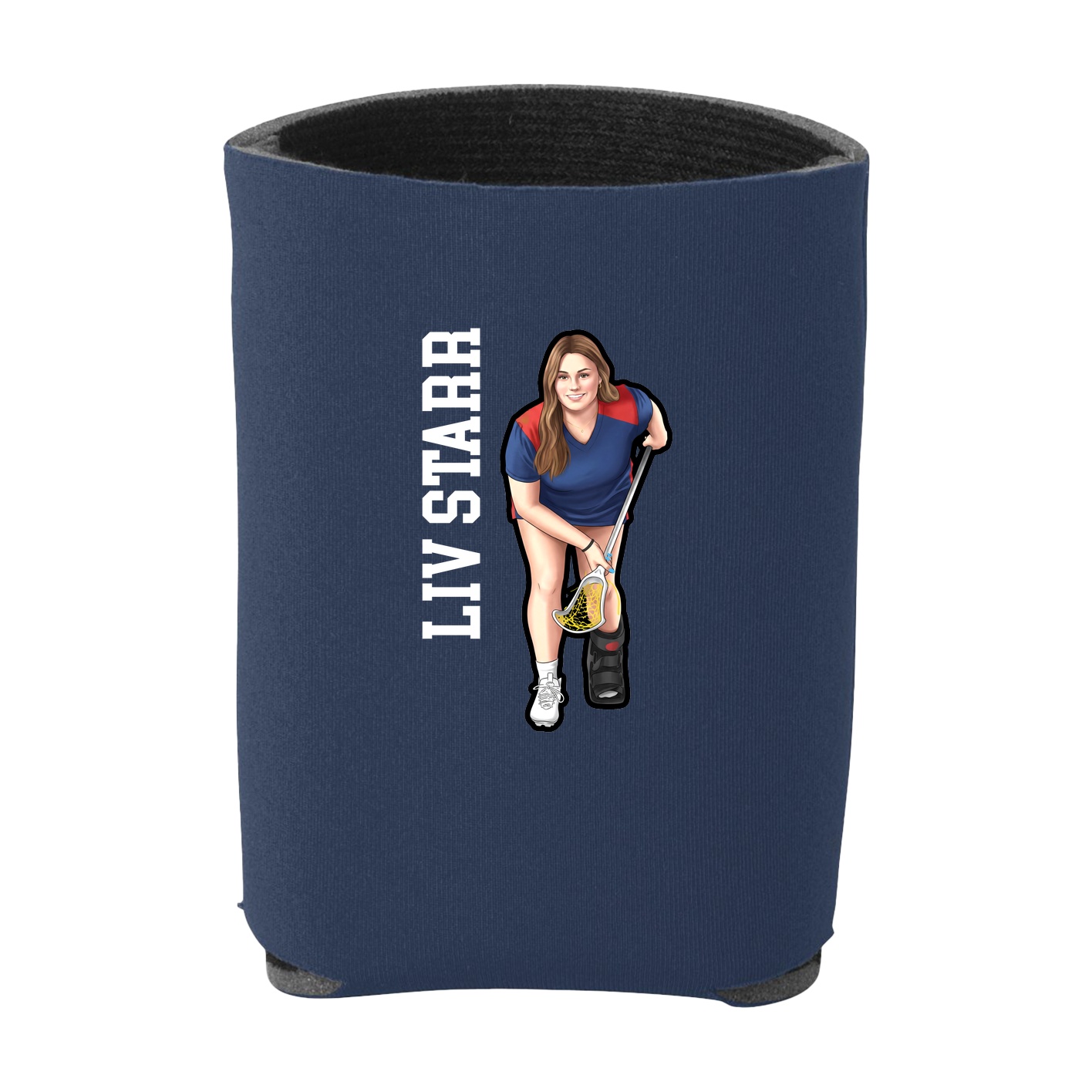 Can Holder — Name Vertical in Navy
