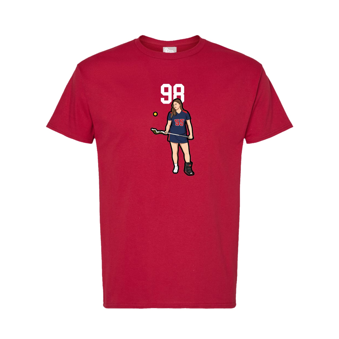 Tee — Number Top in Crimson
