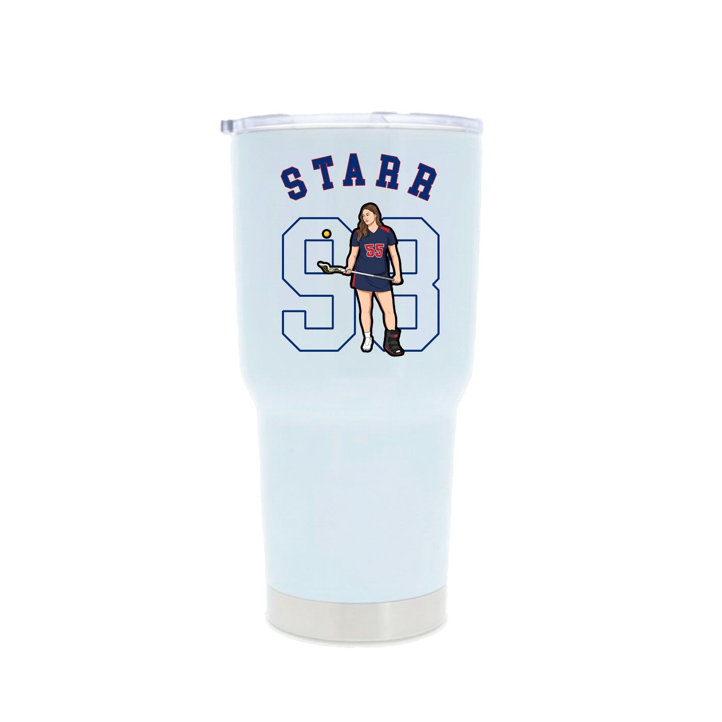 30oz Stainless Steel Tumbler — Shirsey Arch in White