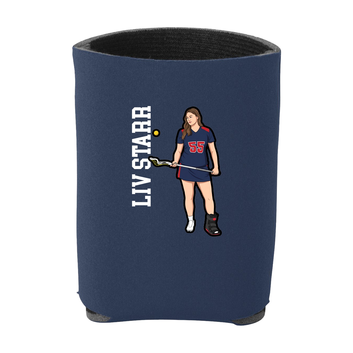 Can Holder — Name Vertical in Navy
