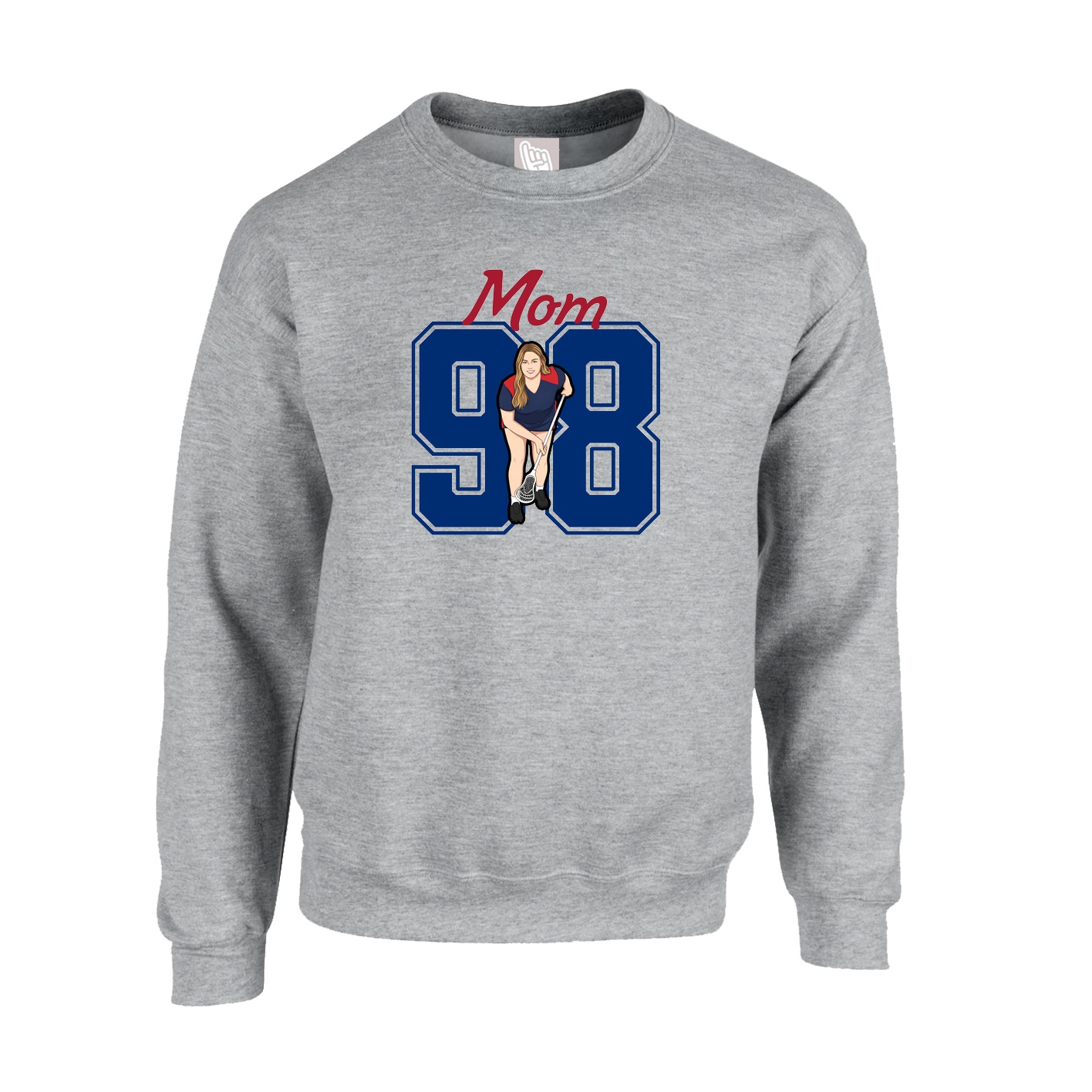 Fleece Crew — Mothers Day Shirsey in Grey