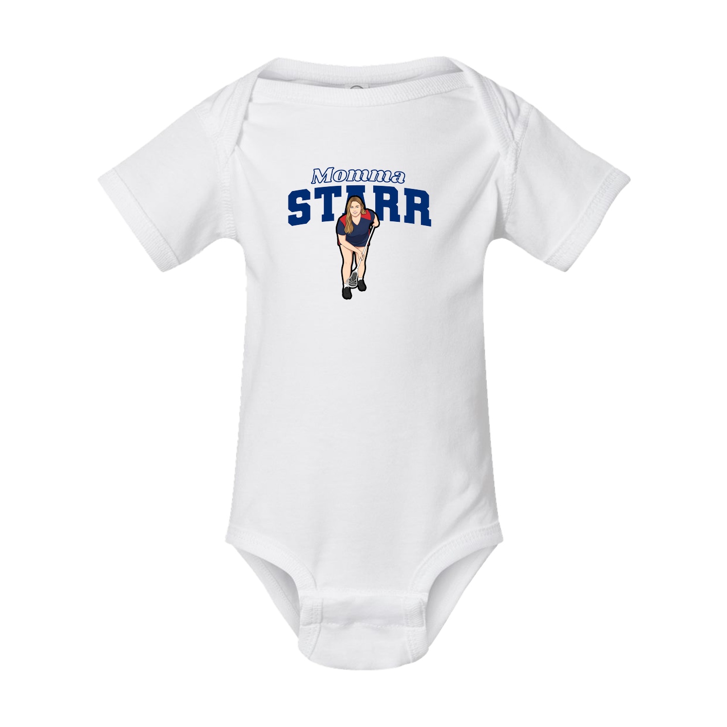 Baby Onesie — Mothers Day Block in White
