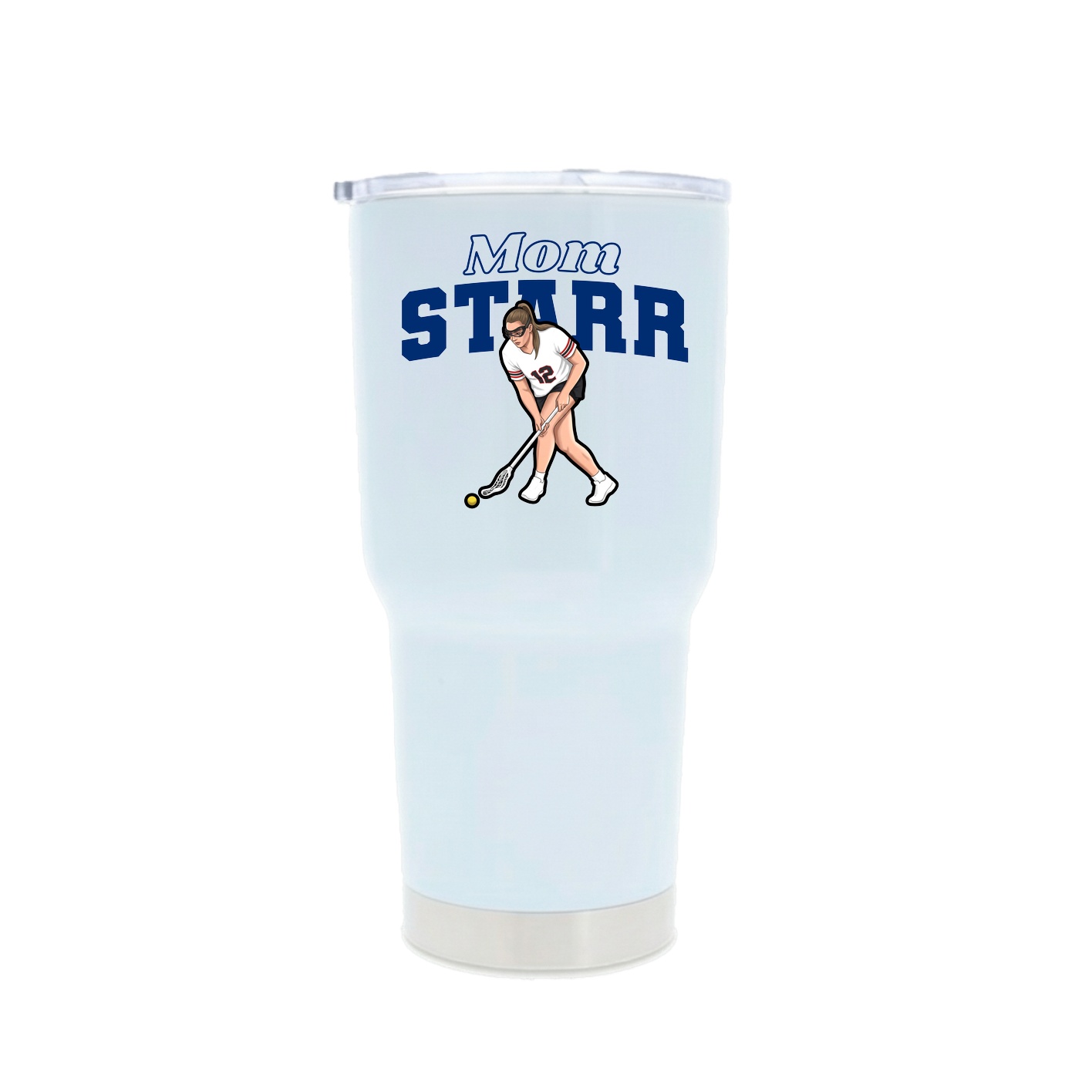 30oz Stainless Steel Tumbler — Mothers Day Block in White
