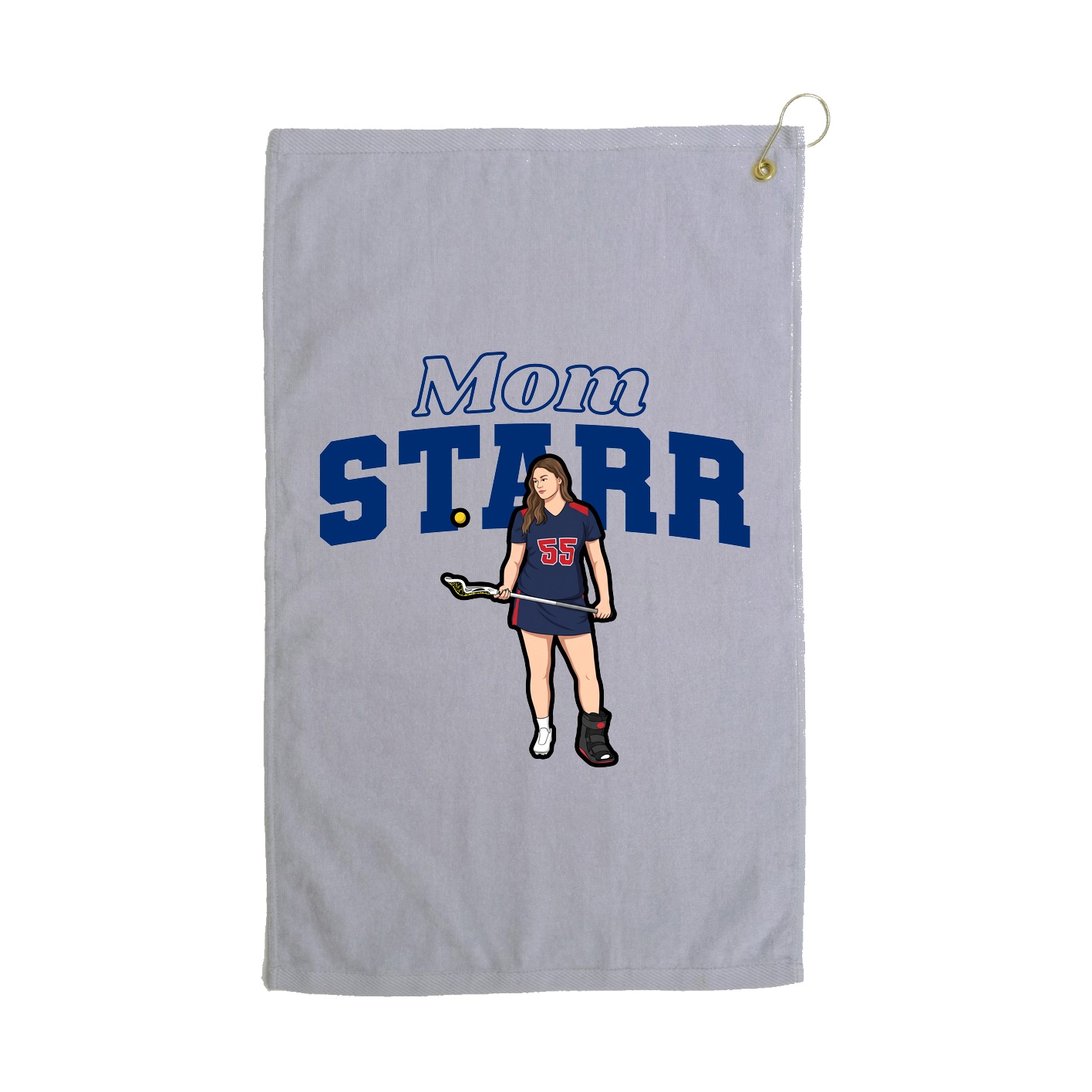 Golf Towel — Mothers Day Block in Grey