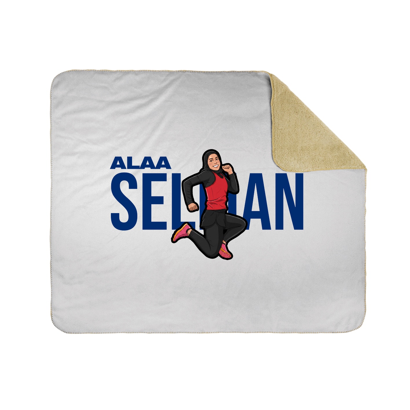Throw Blanket — Player Name in White