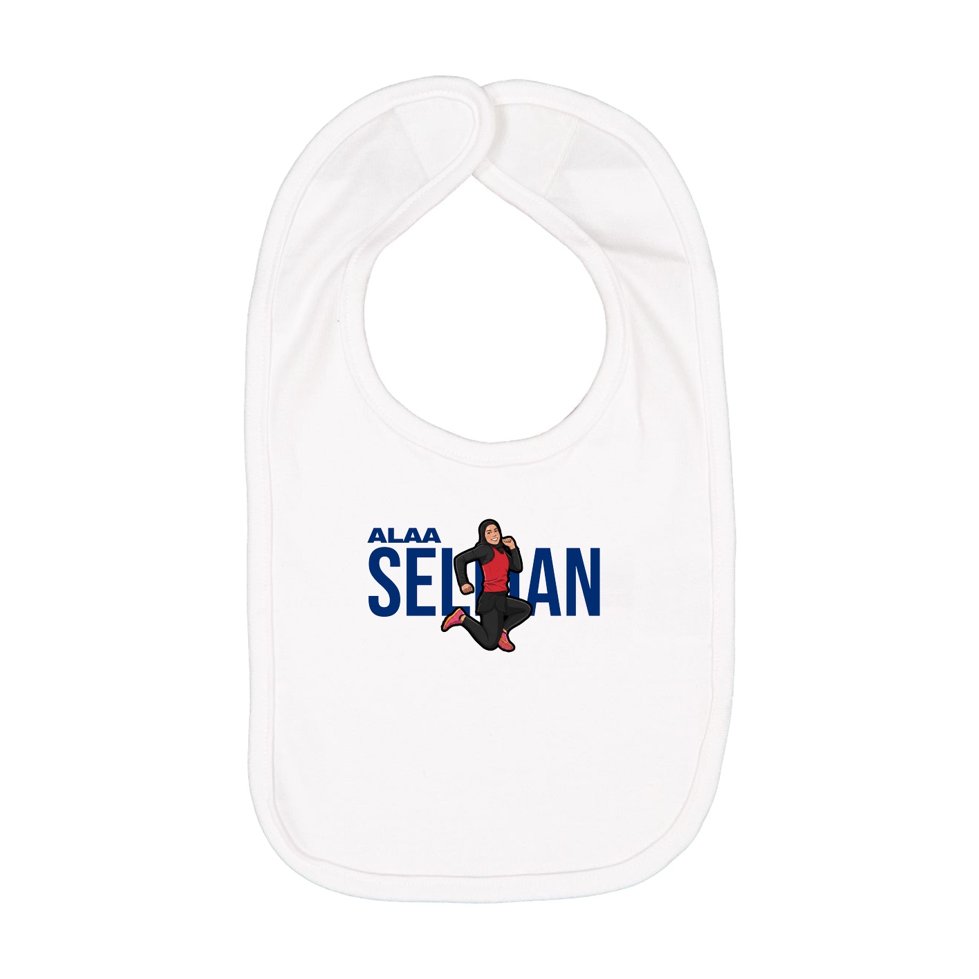 Infant Bib — Player Name in White