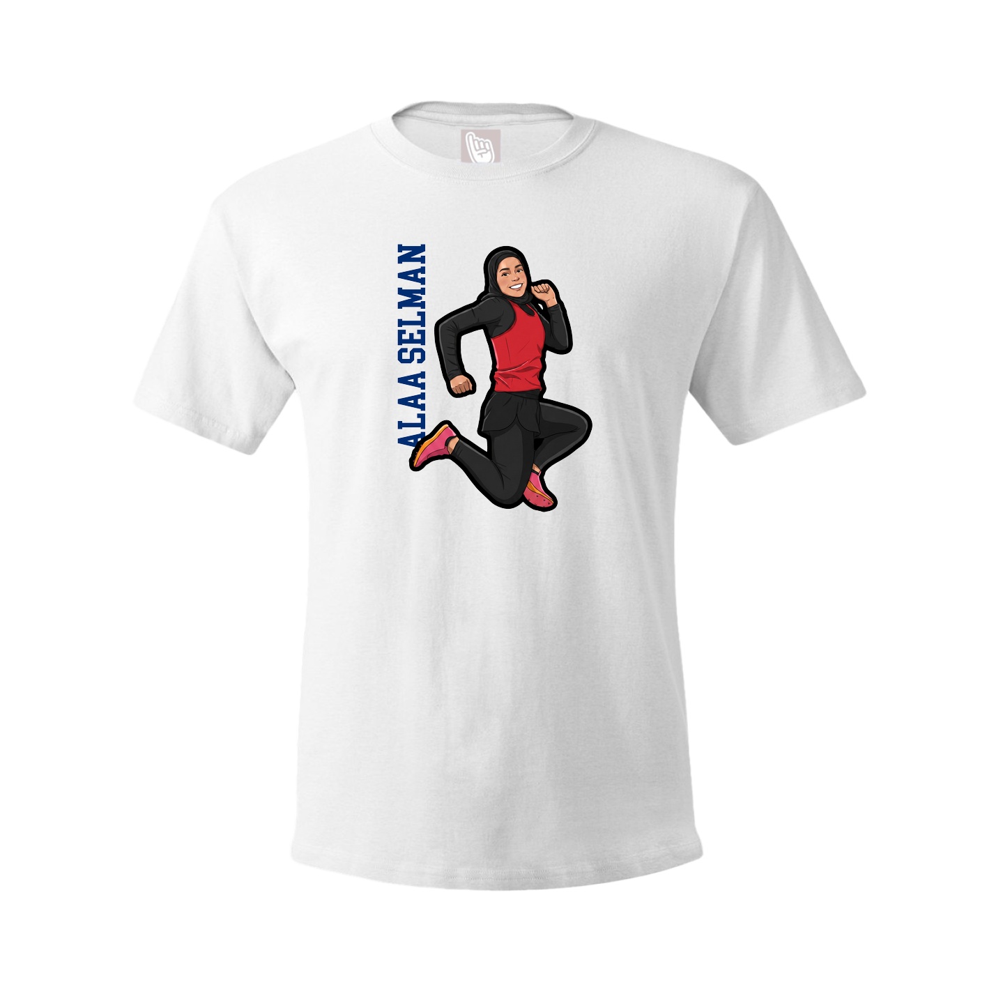 Youth Tee — Name Vertical in White