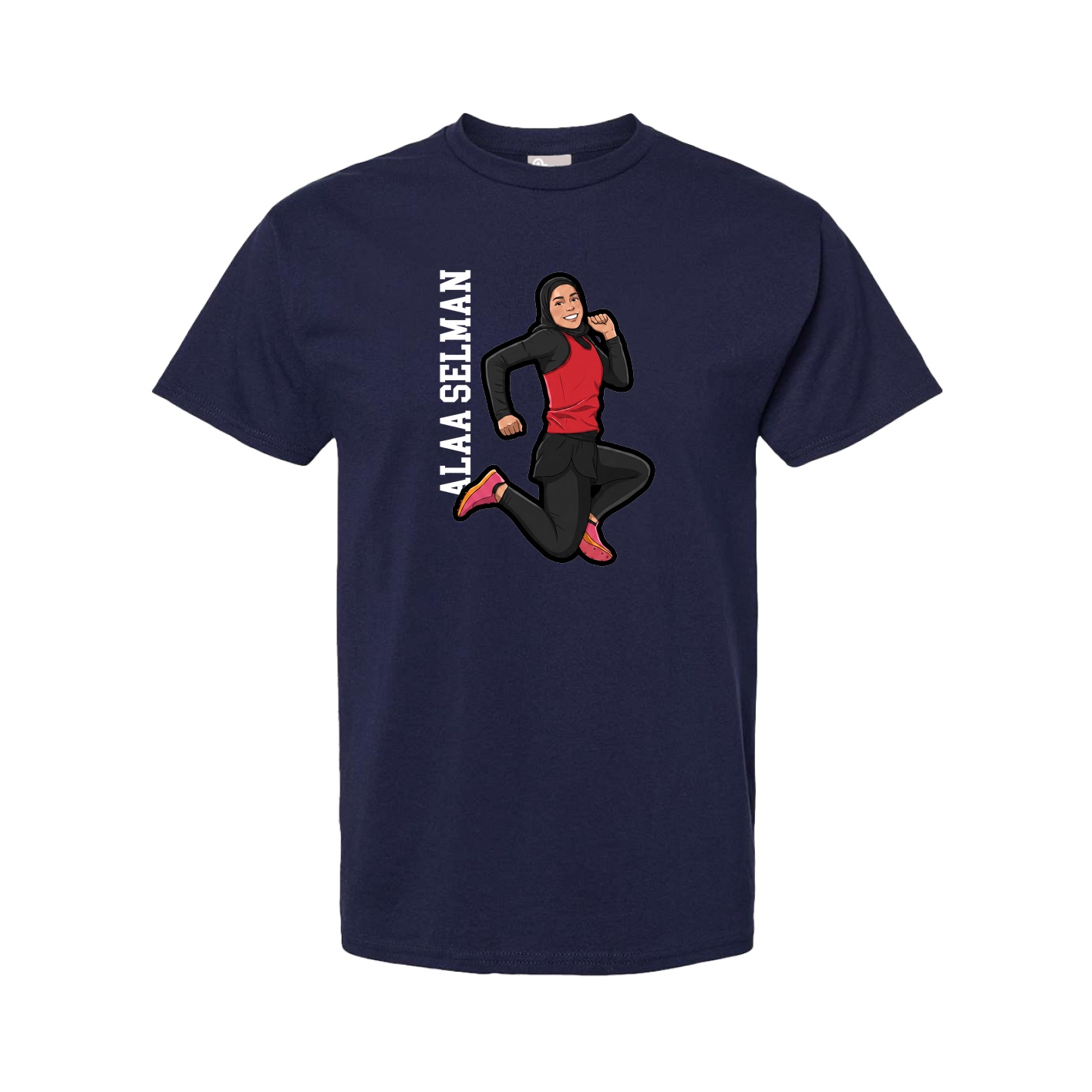 Youth Tee — Name Vertical in Navy