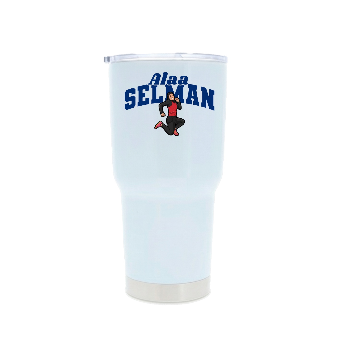 30oz Stainless Steel Tumbler — Signature Arch in White