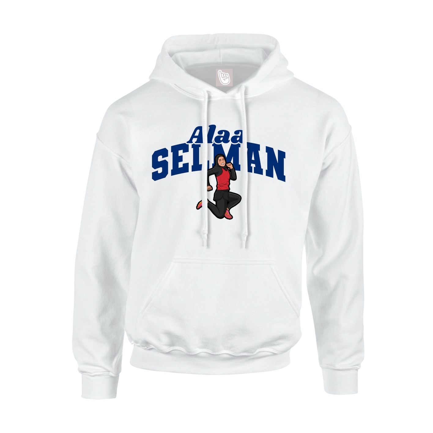 Youth Hoodie — Signature Arch in White