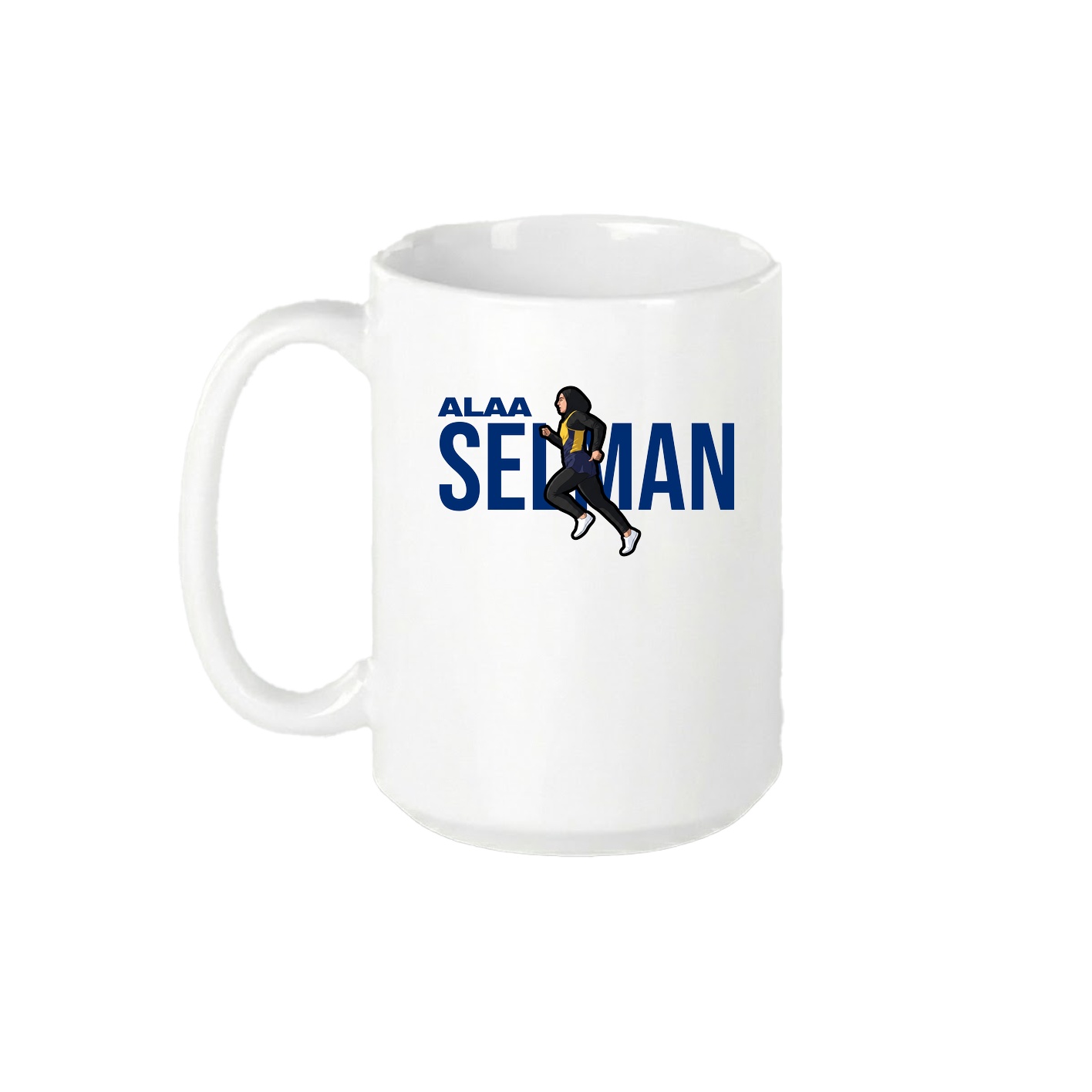 15oz Coffee Mug — Player Name in White