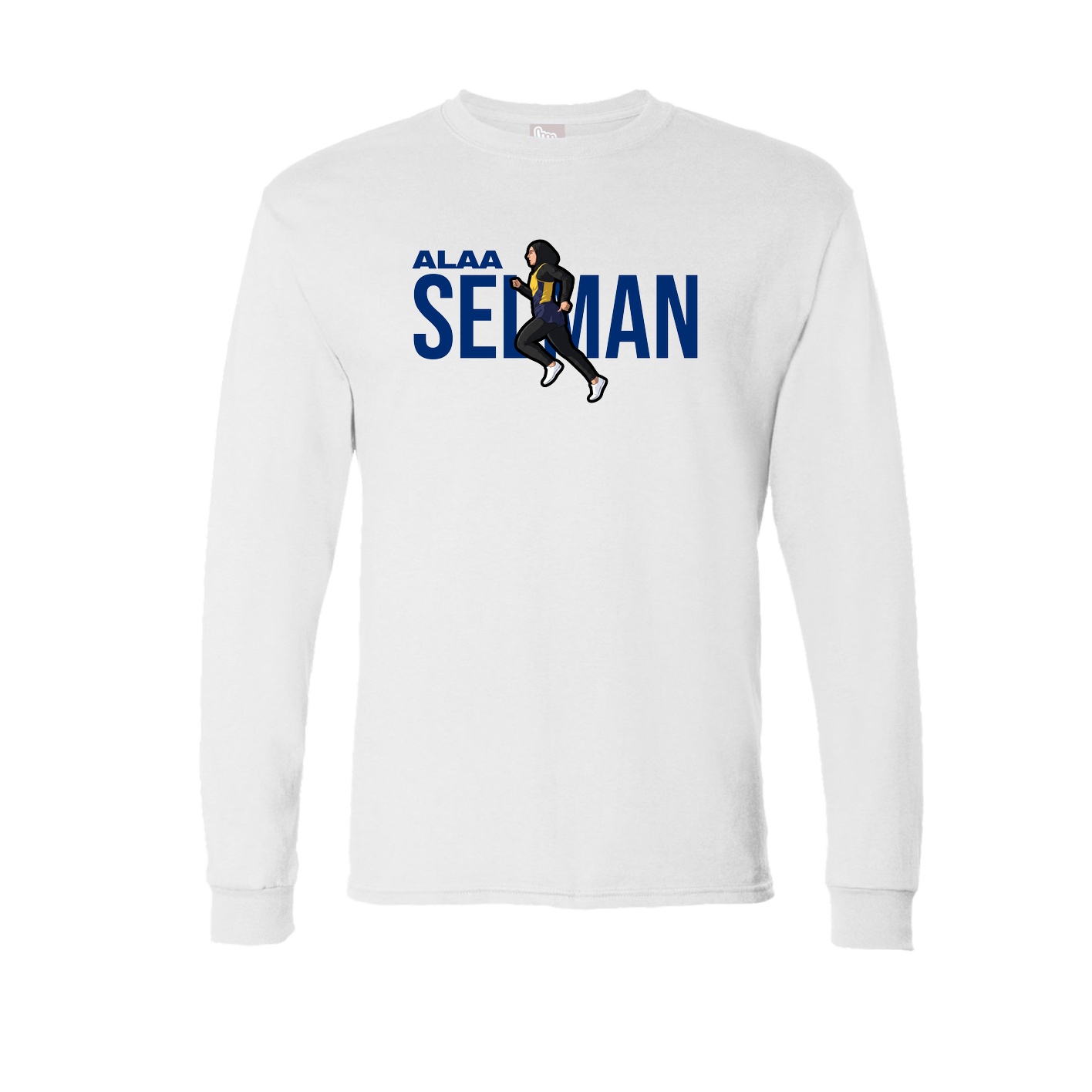 Long Sleeve Tee — Player Name in White