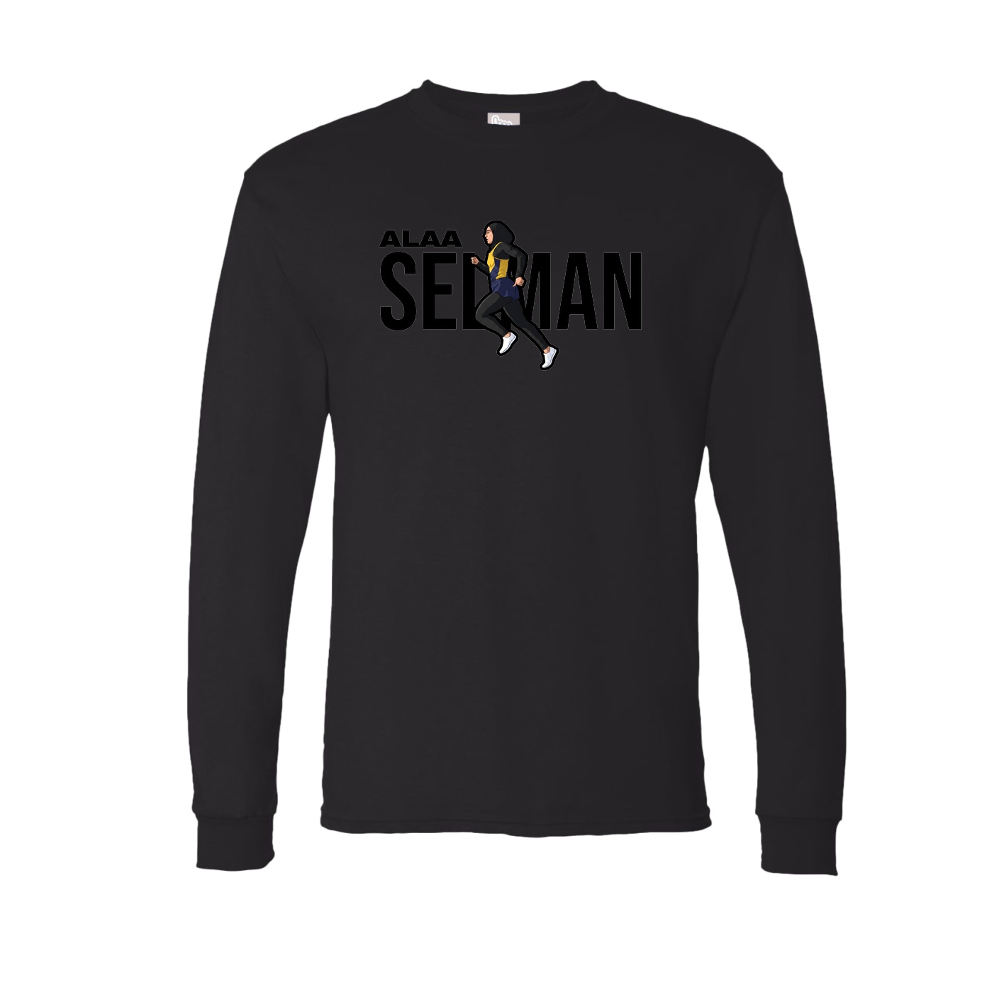 Long Sleeve Tee — Player Name in Black