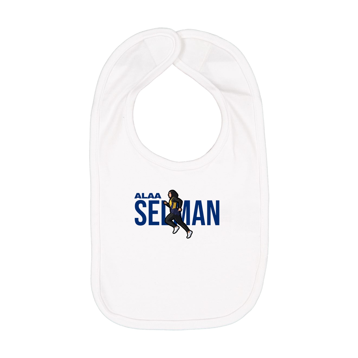 Infant Bib — Player Name in White