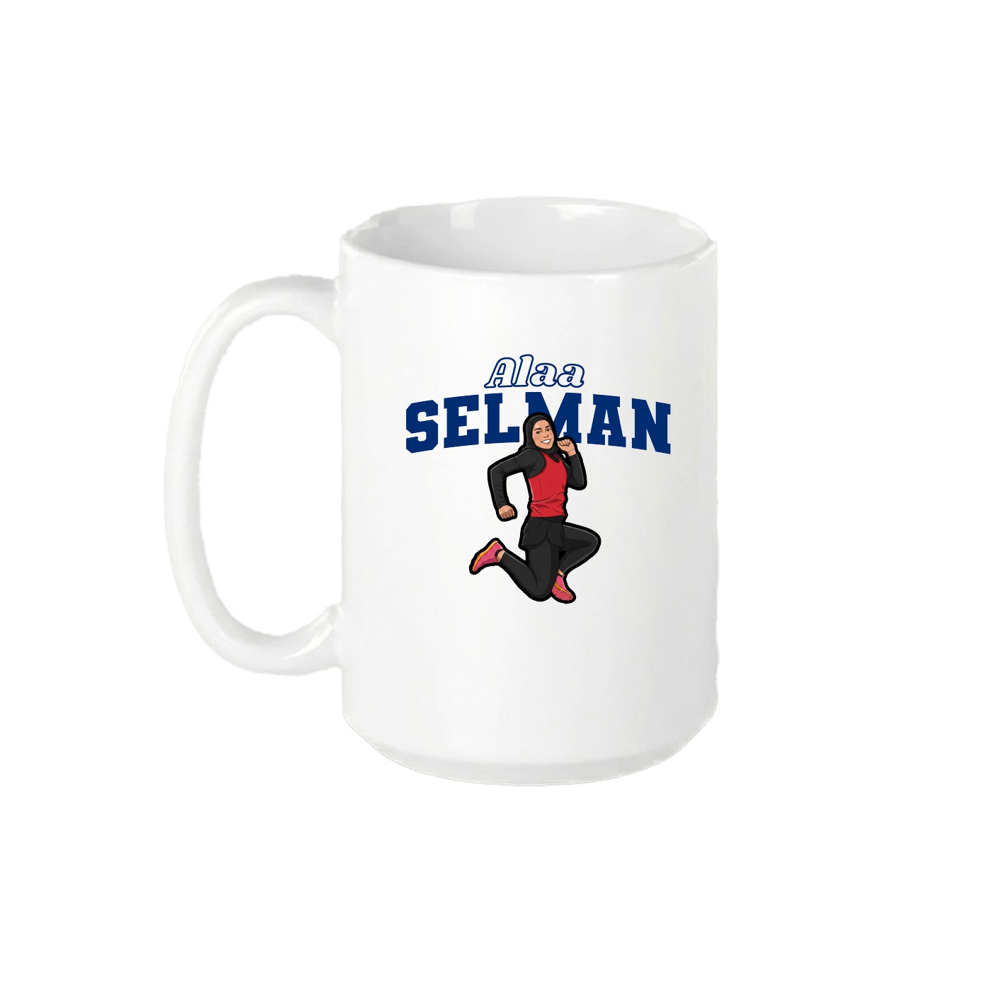 15oz Coffee Mug — Name Arch in White