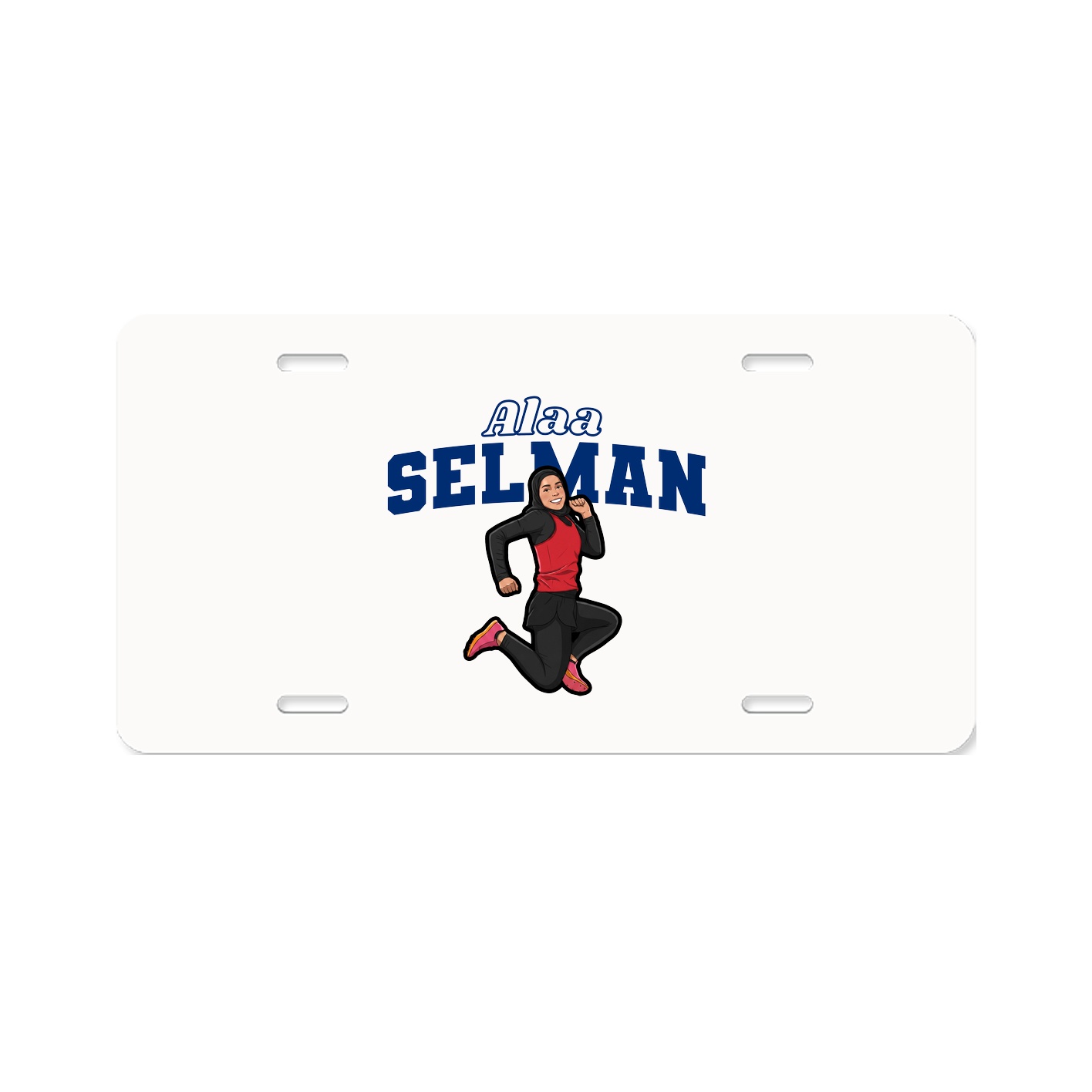 License Plate — Name Arch in Classic