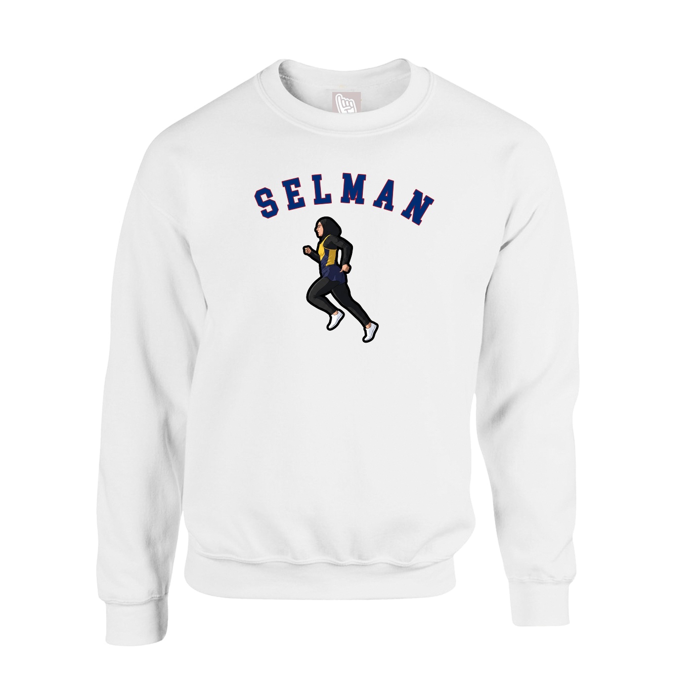 Fleece Crew — Shirsey Arch in White