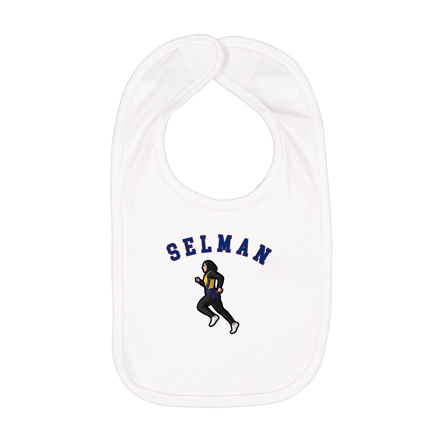 Infant Bib — Shirsey Arch in White