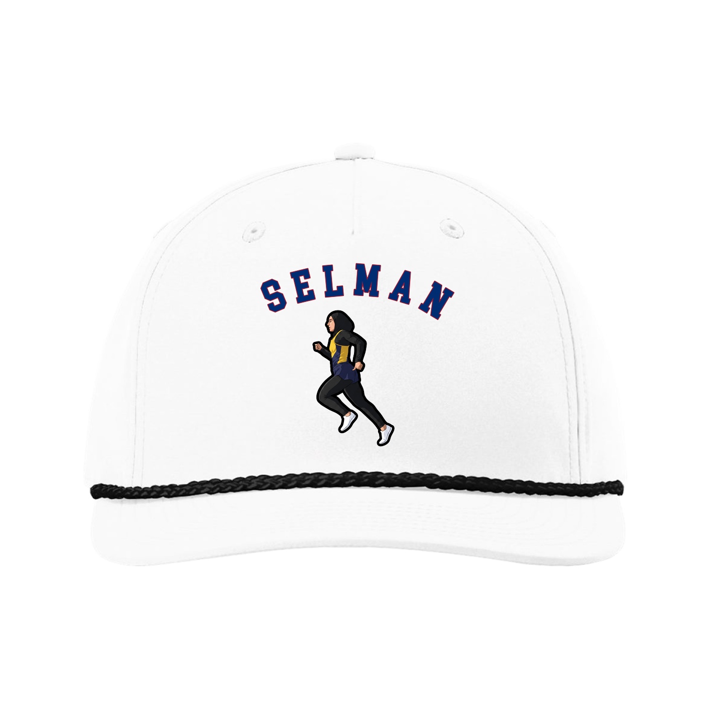 Five-Panel Classic Rope Cap — Shirsey Arch in White