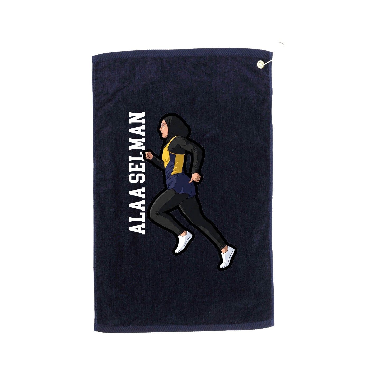 Golf Towel — Name Vertical in Navy