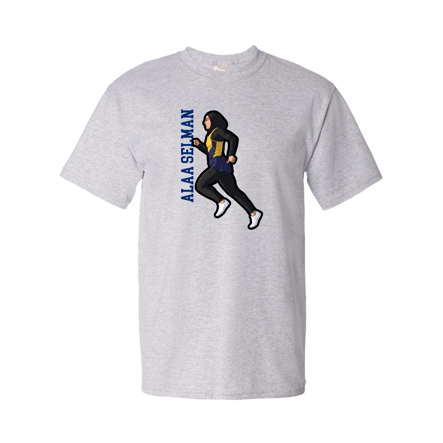 Youth Tee — Name Vertical in Grey