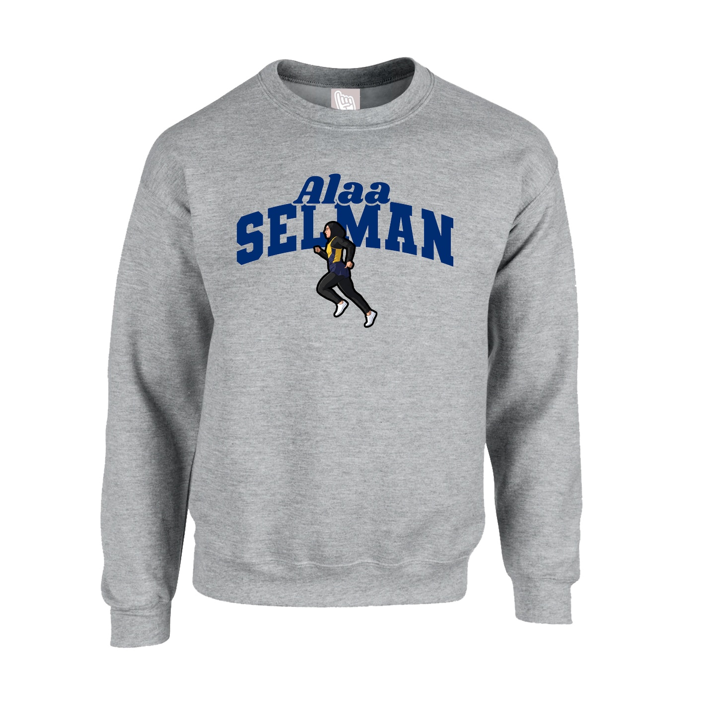 Fleece Crew — Signature Arch in Grey