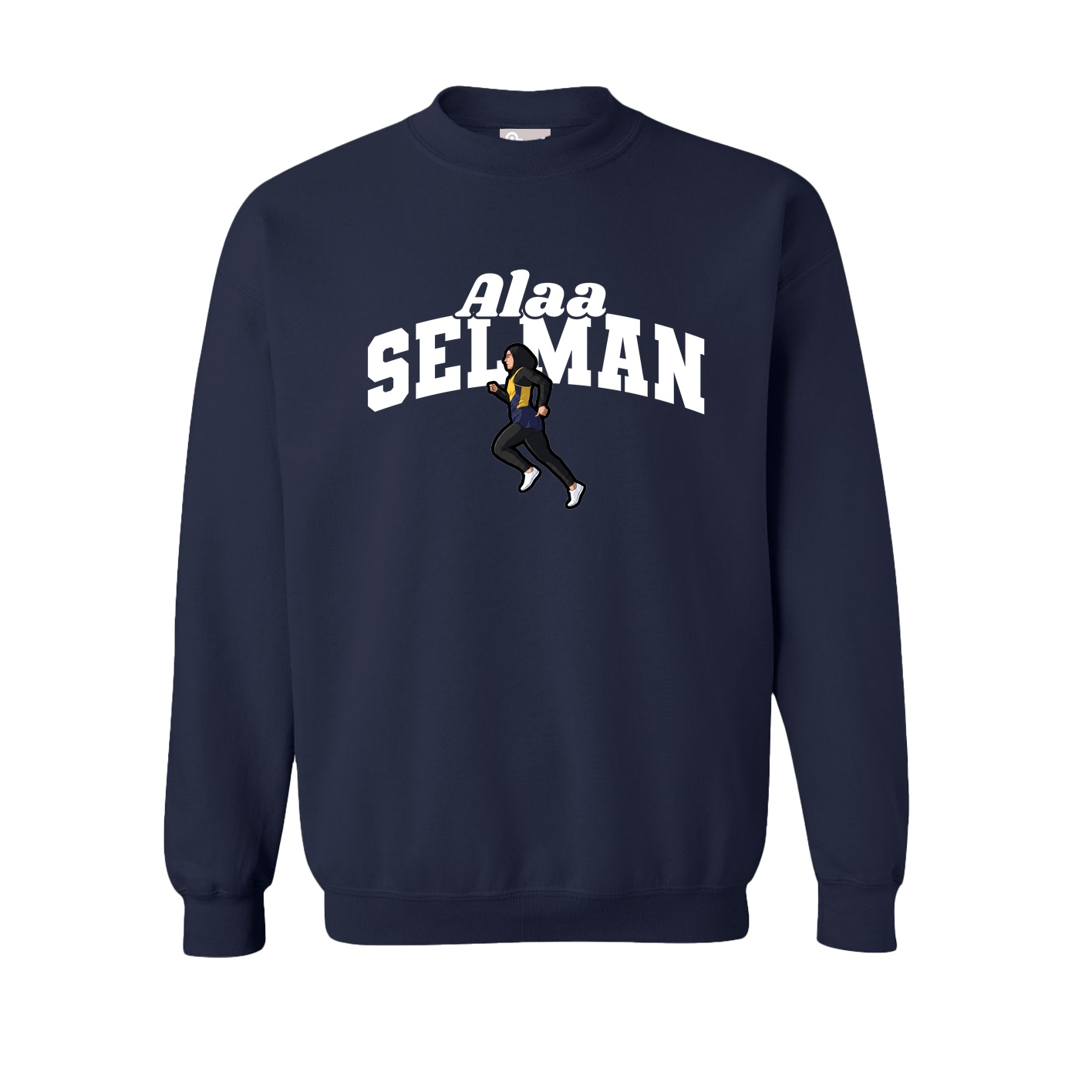 Fleece Crew — Signature Arch in Navy