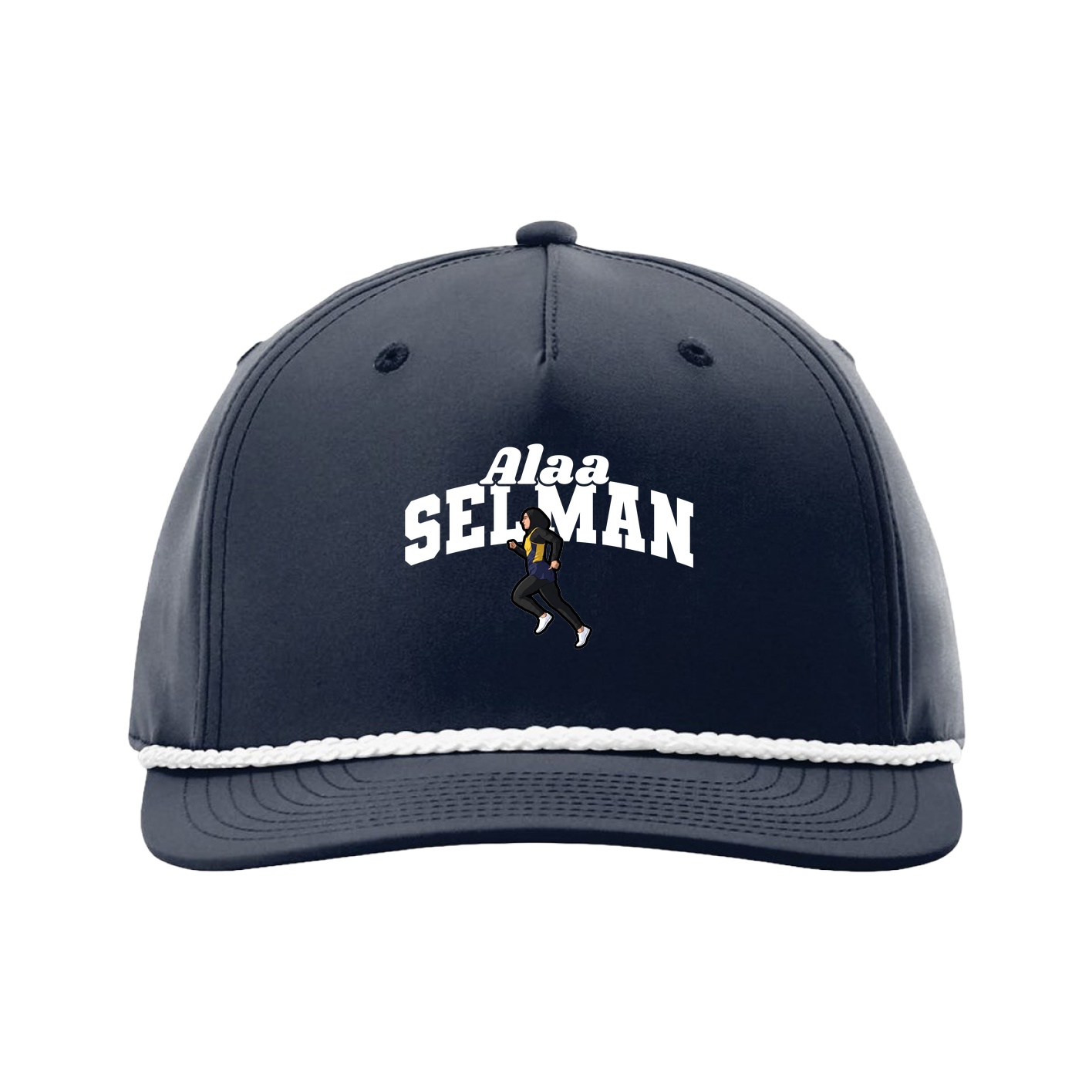 Five-Panel Classic Rope Cap — Signature Arch in Navy
