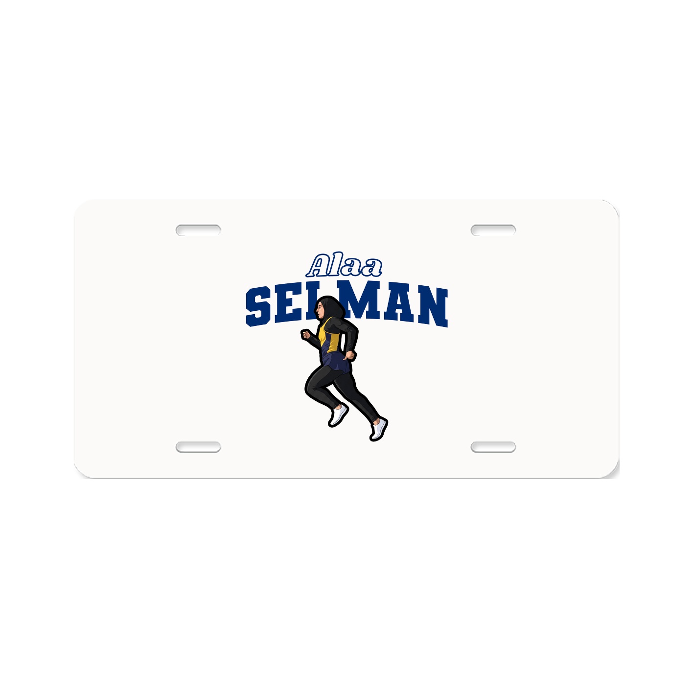 License Plate — Name Arch in Classic