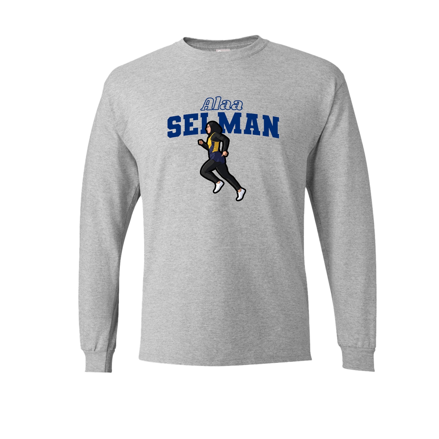 Long Sleeve Tee — Name Arch in Grey