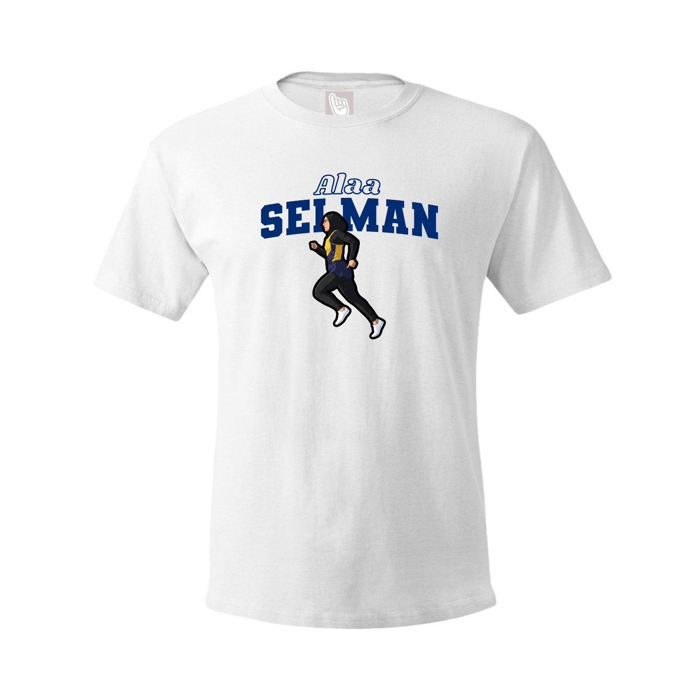 Youth Tee — Name Arch in White