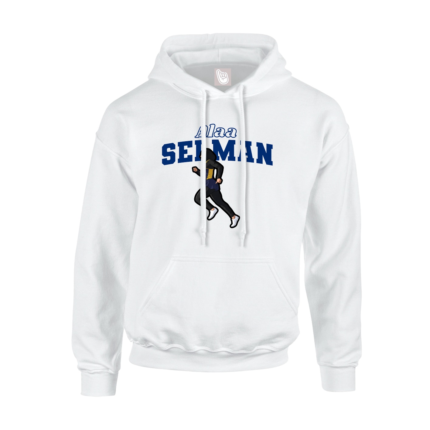 Hoodie — Name Arch in White