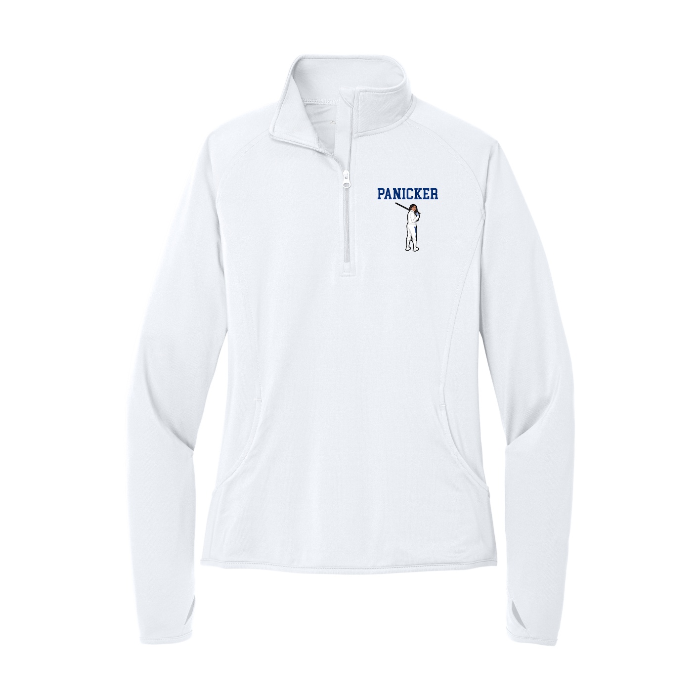 Women's Q-Zip Pullover — Shirsey in White