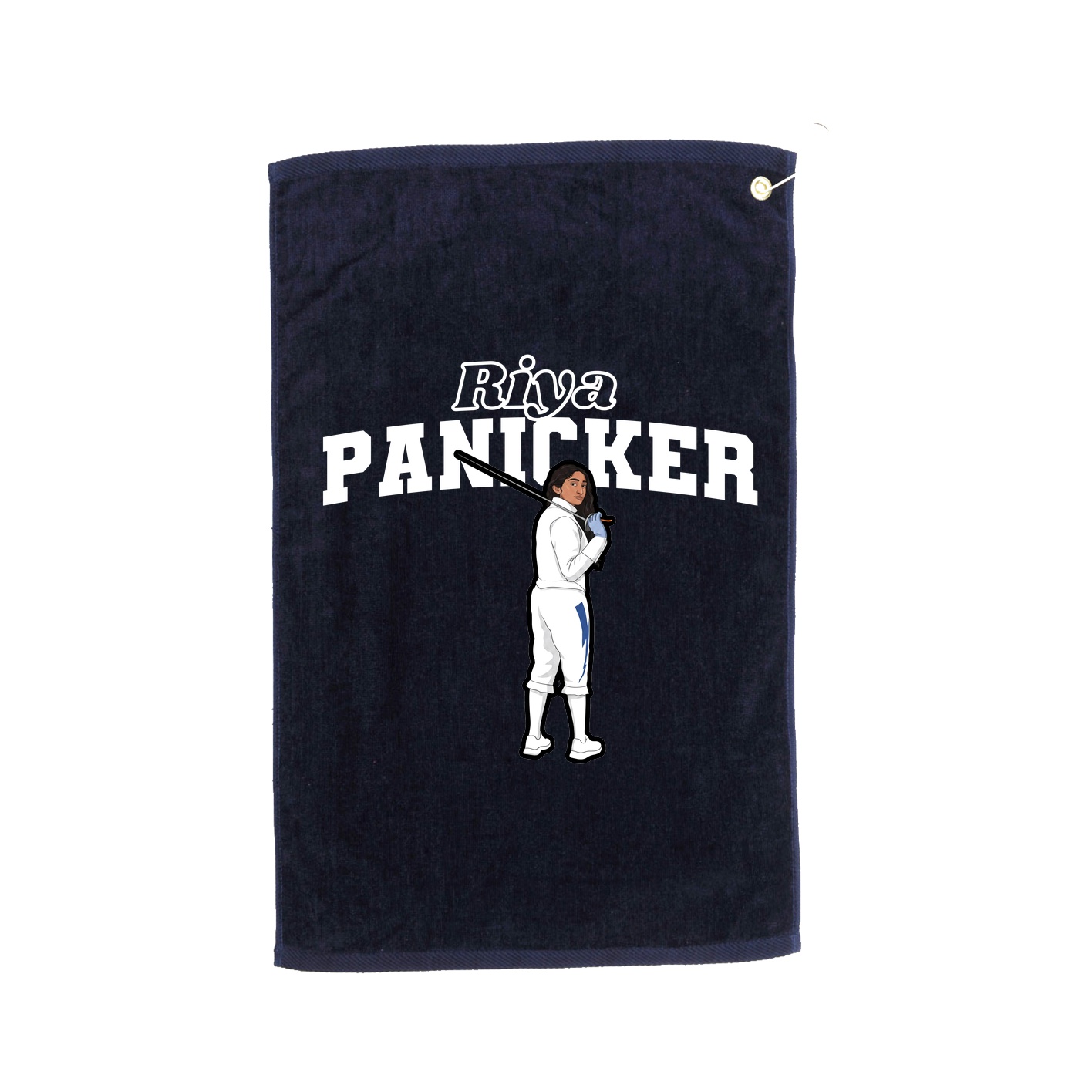 Golf Towel — Name Arch in Navy