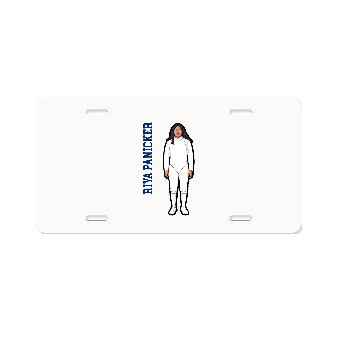 License Plate — Name Vertical in Classic