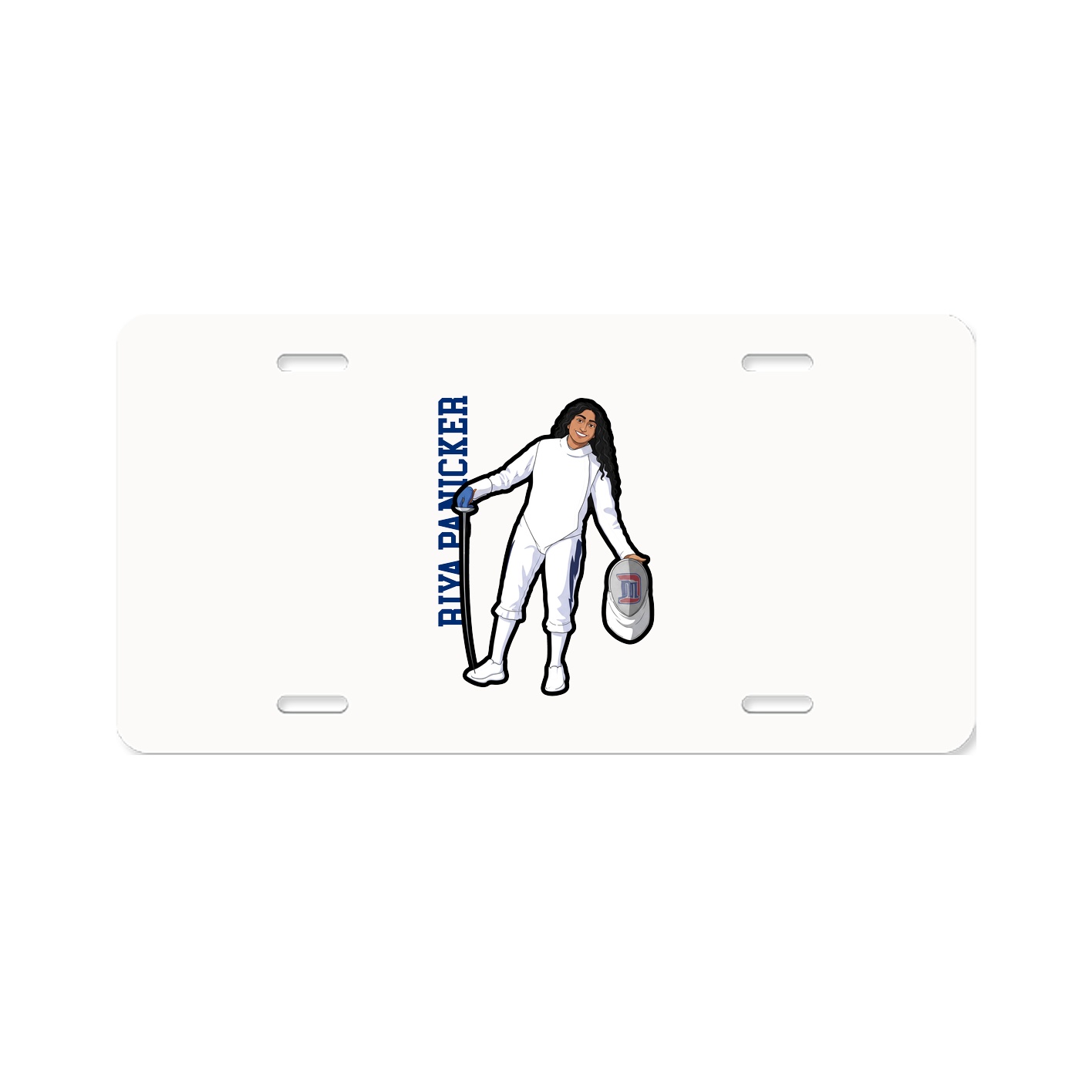License Plate — Name Vertical in Classic