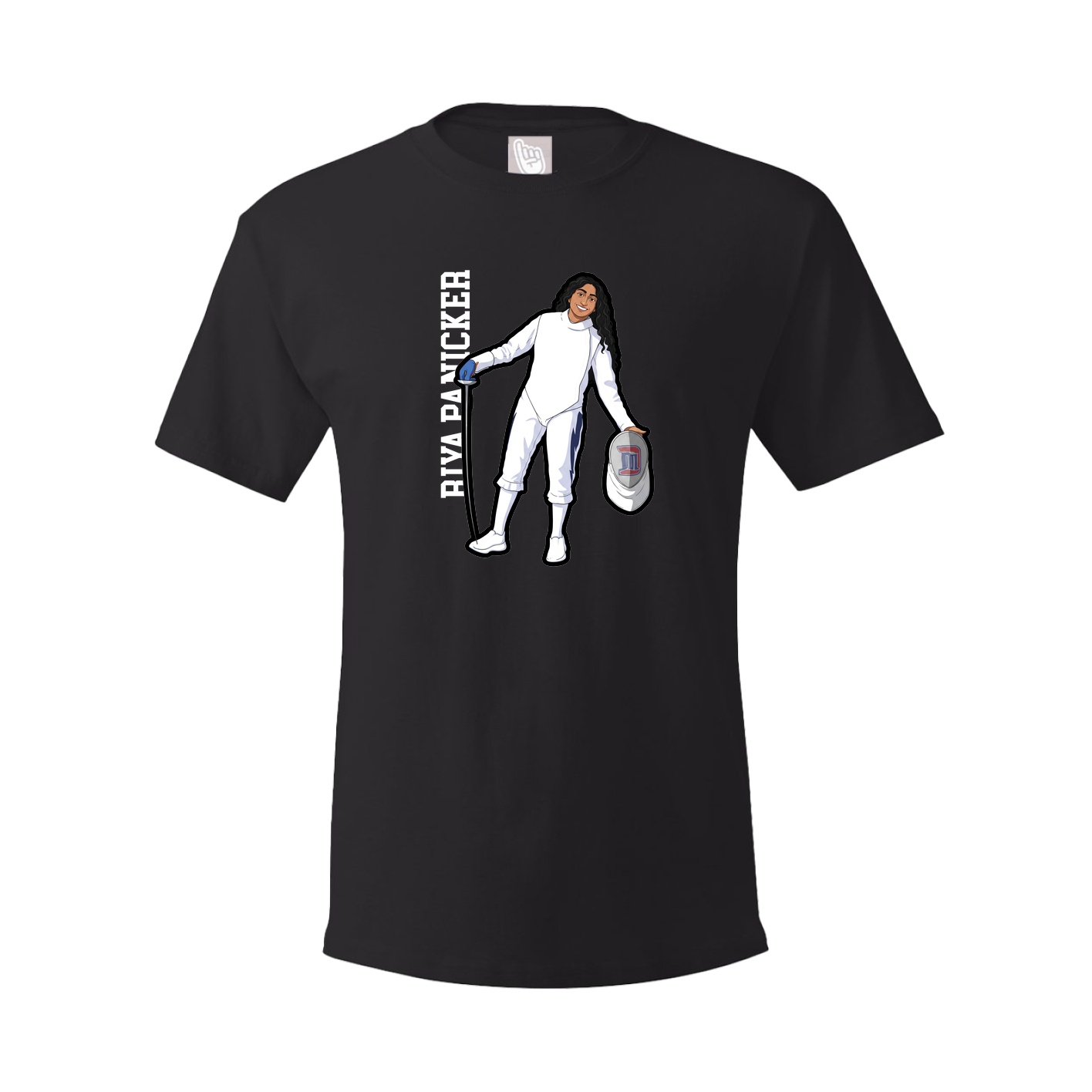 Tee — Name Vertical in Black