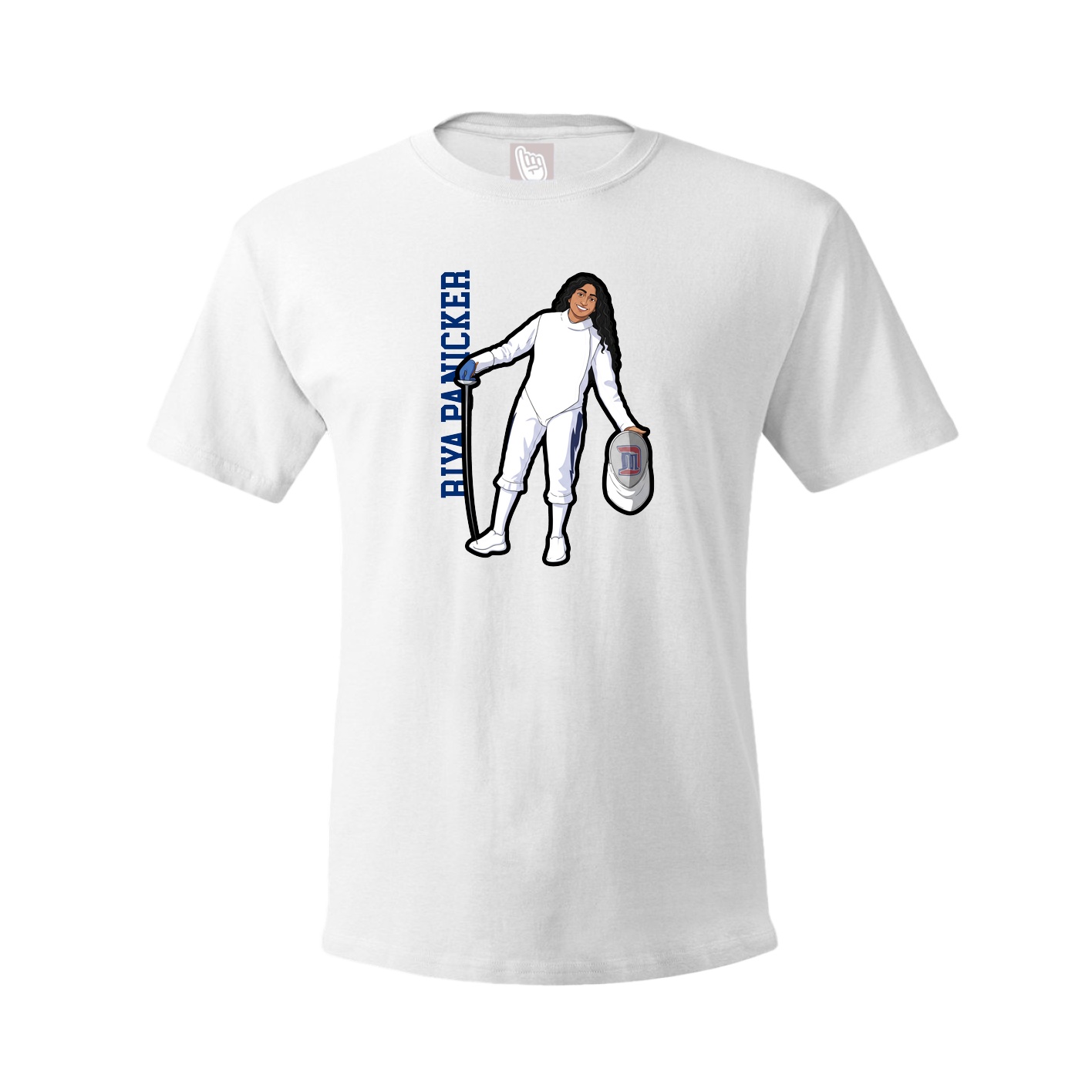 Youth Tee — Name Vertical in White