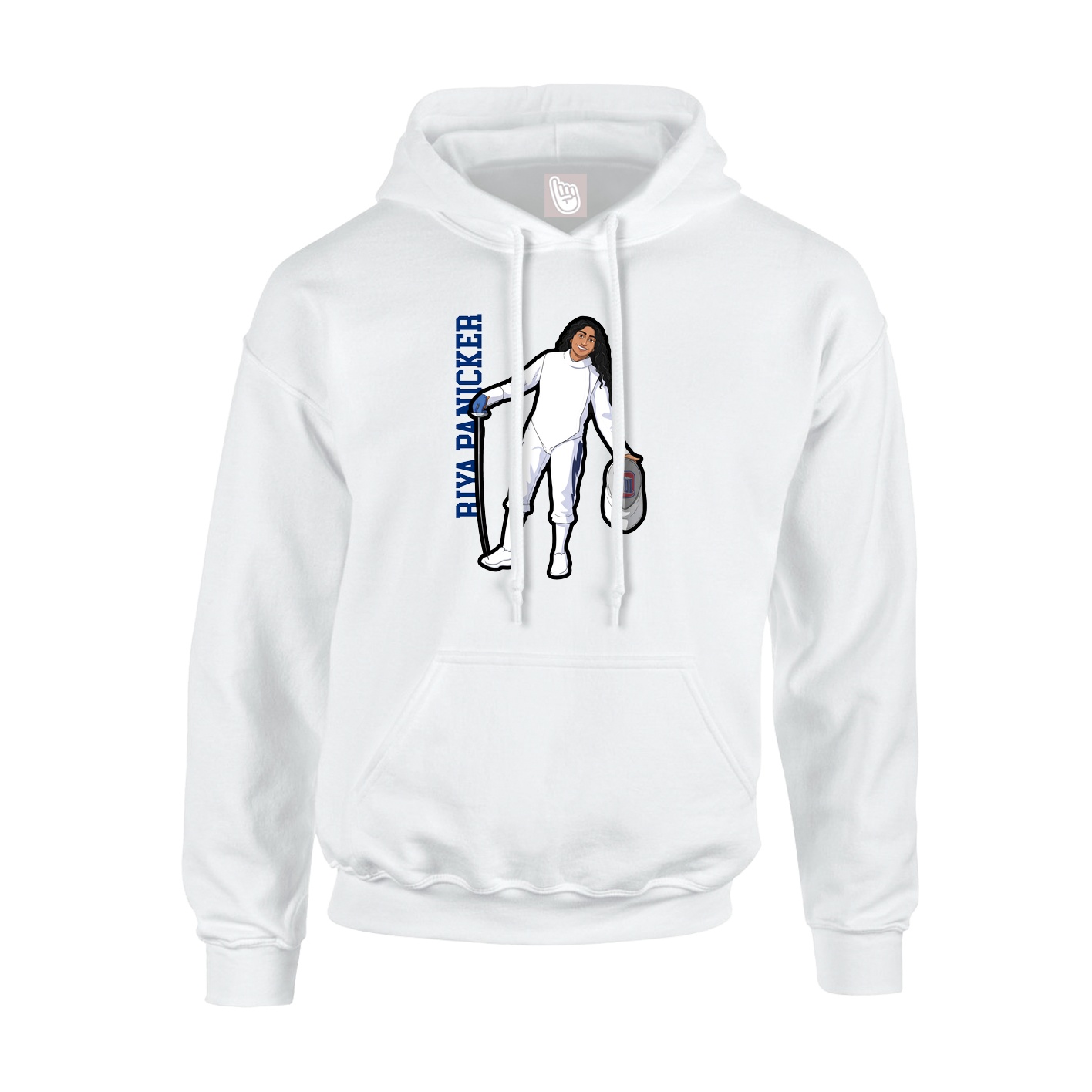 Youth Hoodie — Name Vertical in White