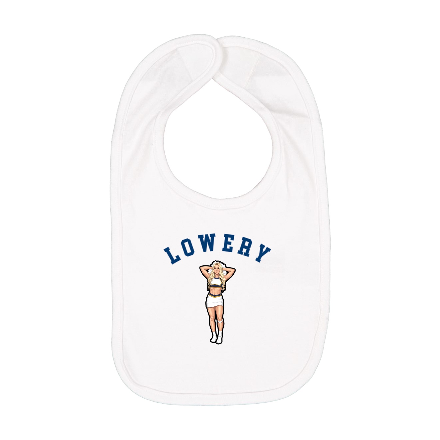 Infant Bib — Shirsey Arch in White