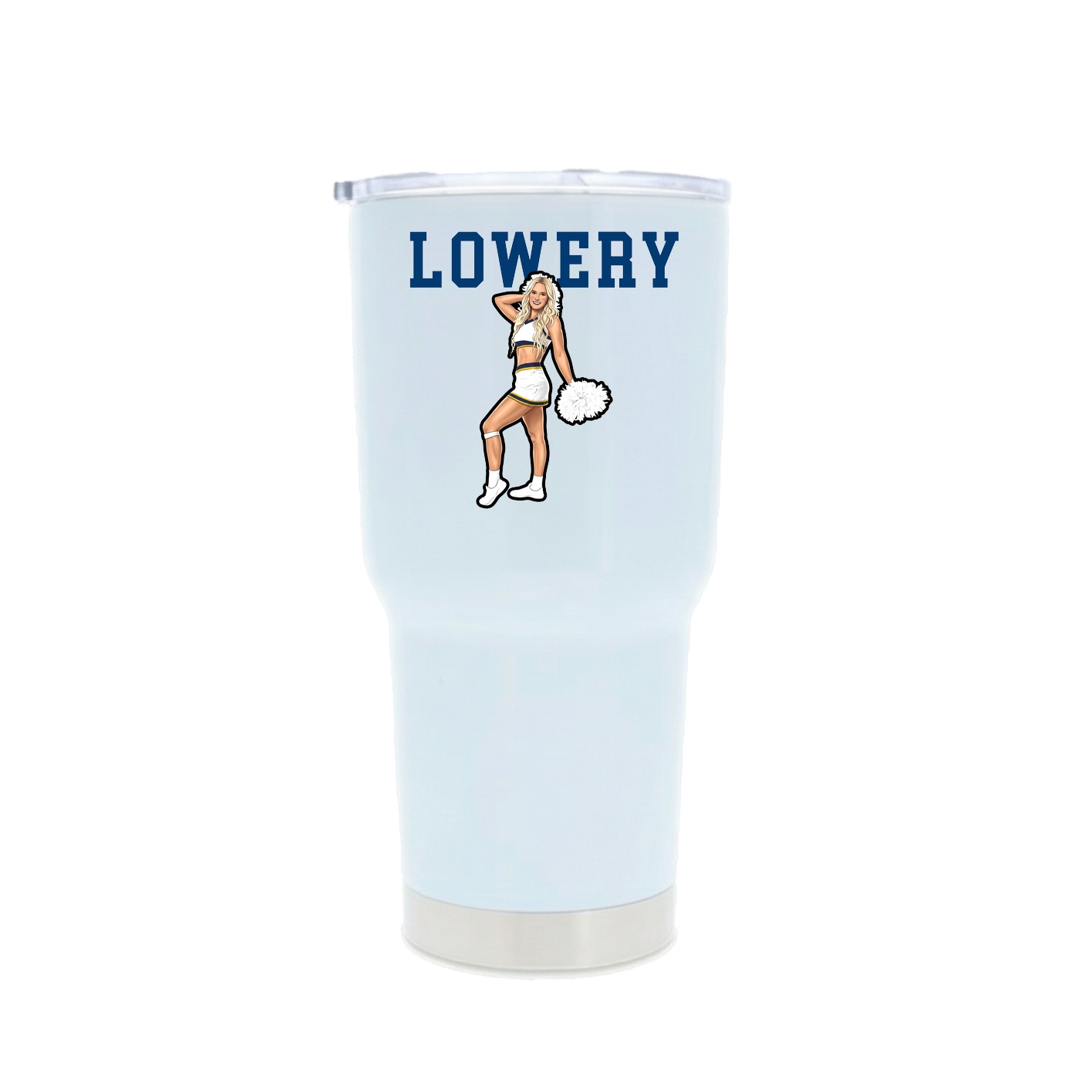 30oz Stainless Steel Tumbler — Shirsey in White
