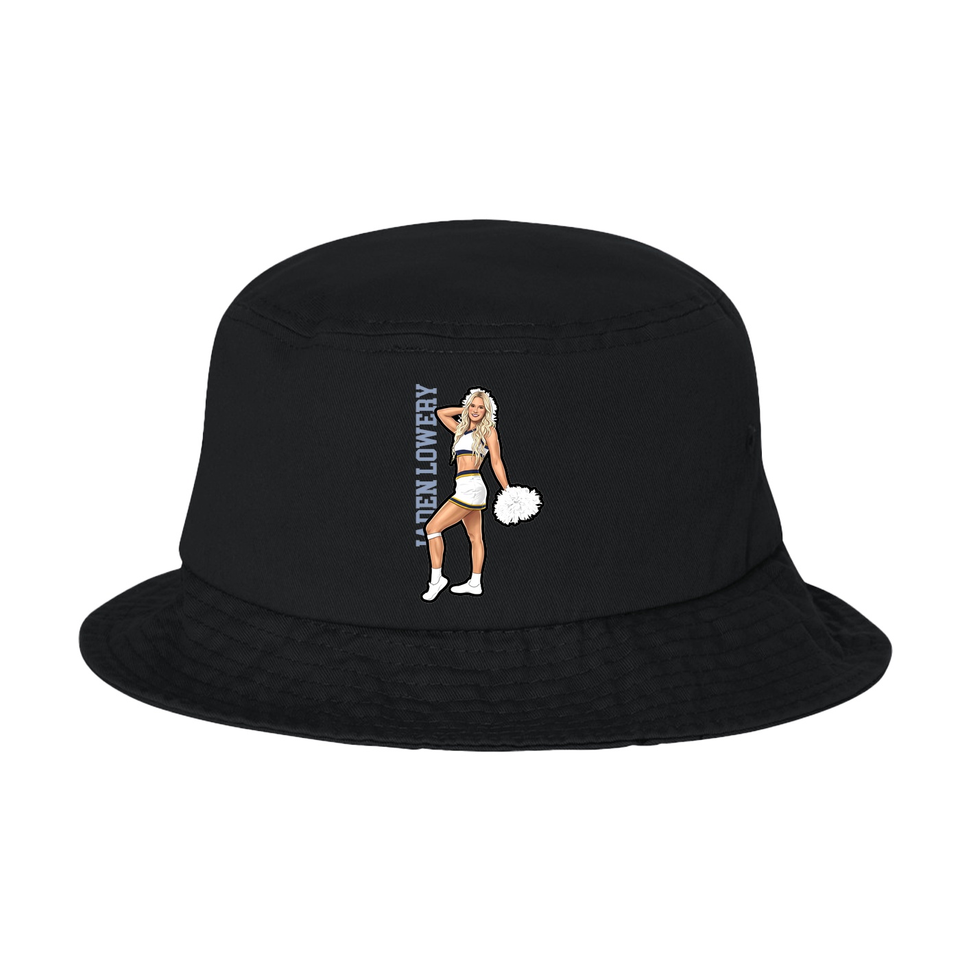 Bucket Cap — Name Vertical in Black