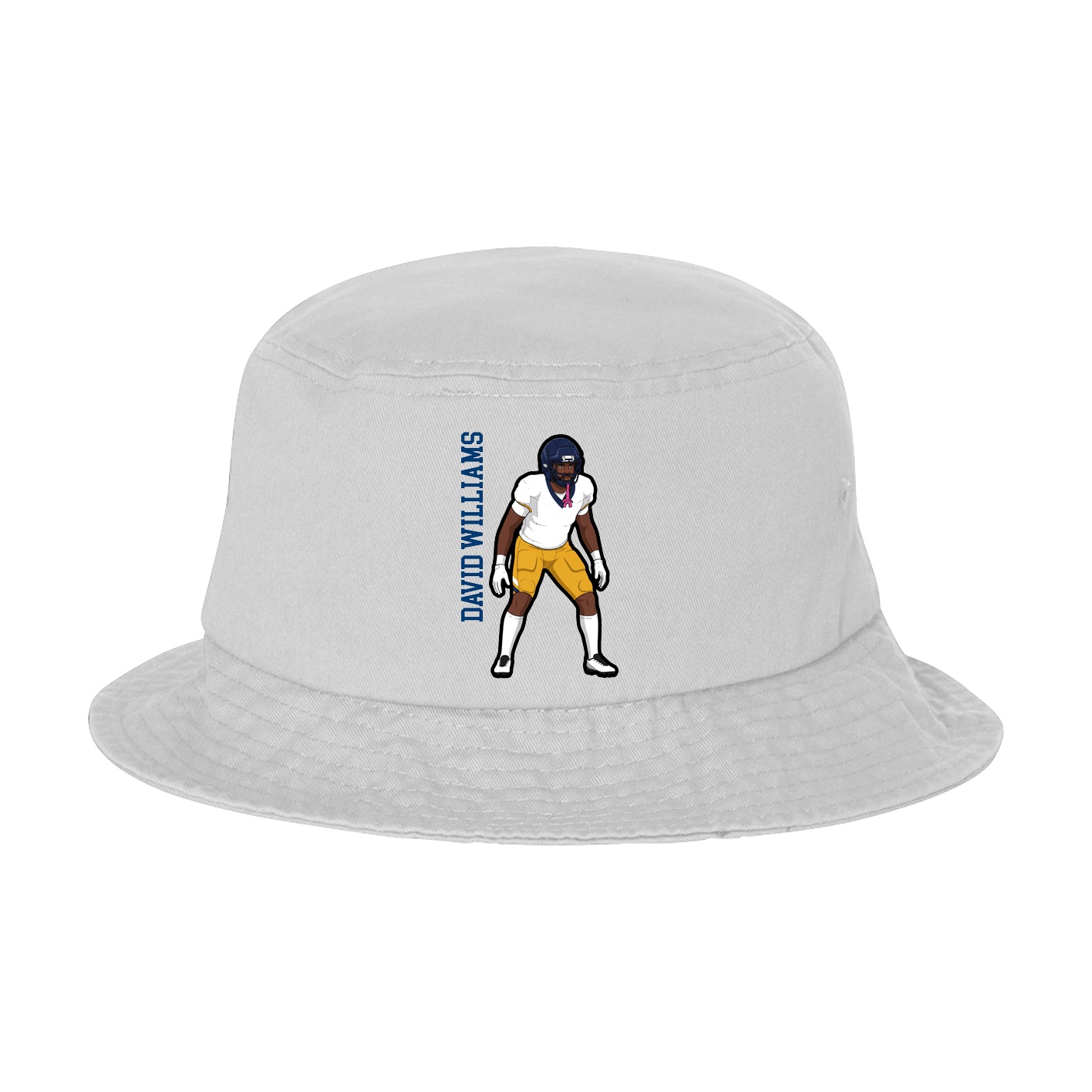 Bucket Cap — Name Vertical in White