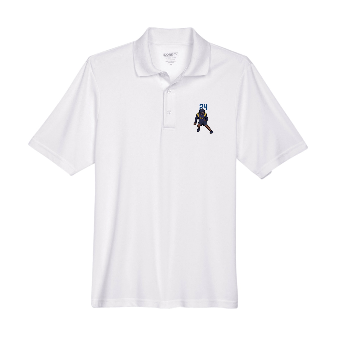 Performance Polo — Number Top in White